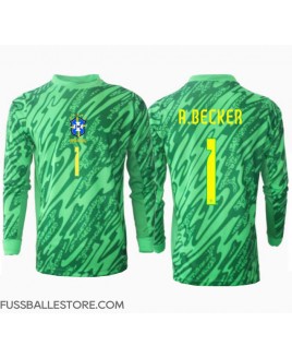 Günstige Brasilien Alisson Becker #1 Torwart Heimtrikot Copa America 2024 Langarm